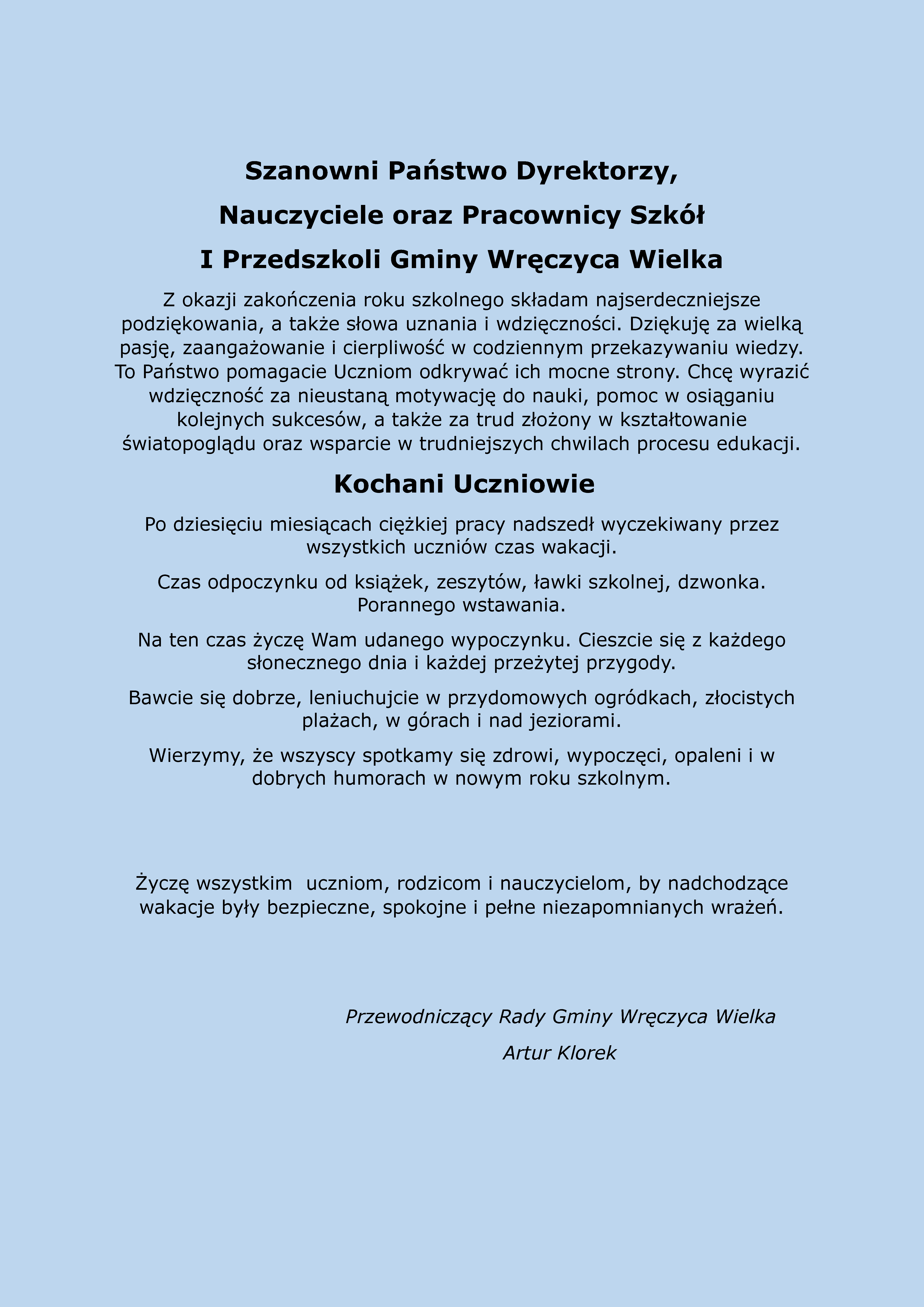 Podziękowania